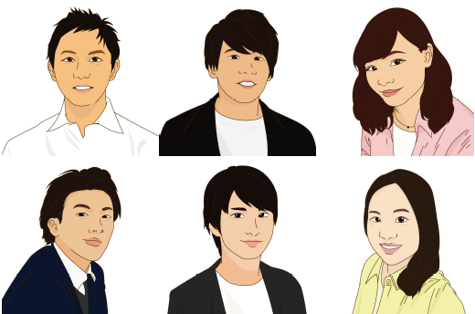 社員の似顔絵