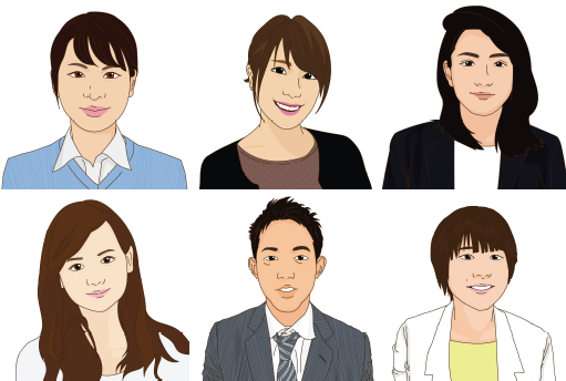 社員の似顔絵